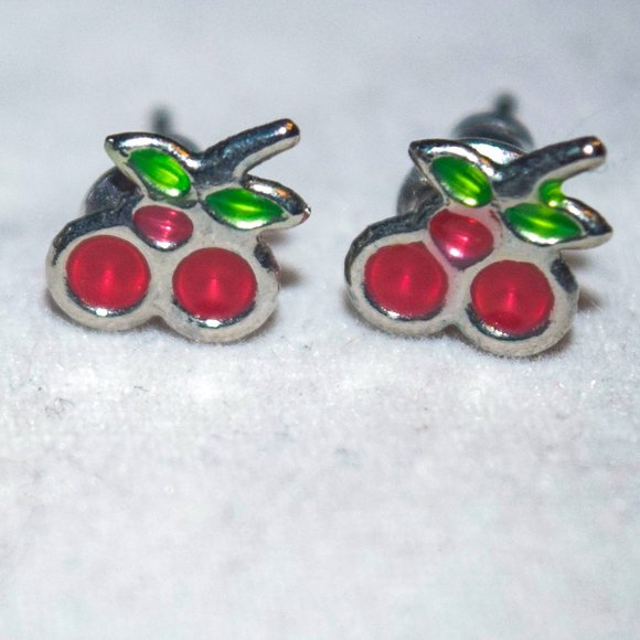 Claire's Other - 3/$9- Cherry Earrings